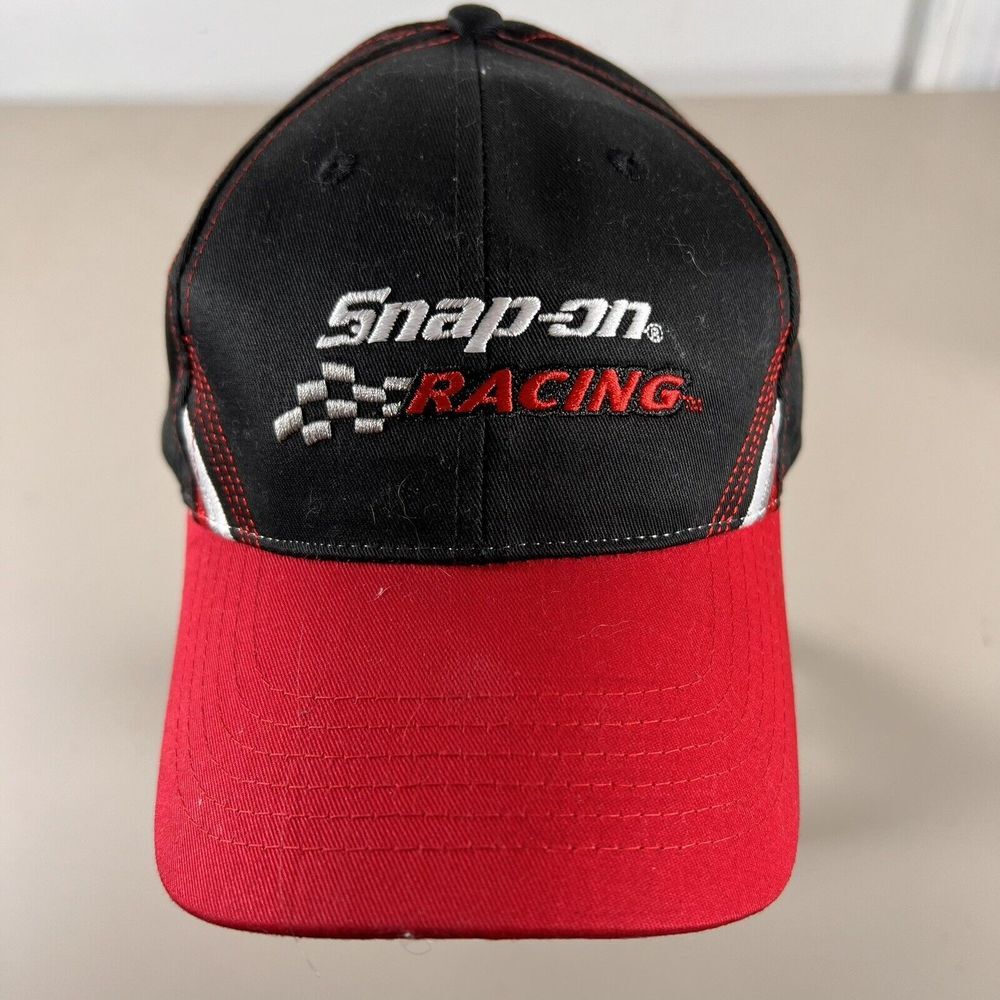 Snap-On Tools K-Products Baseball Hat Cap‎ Adjustable Strap Black Red NWOT
